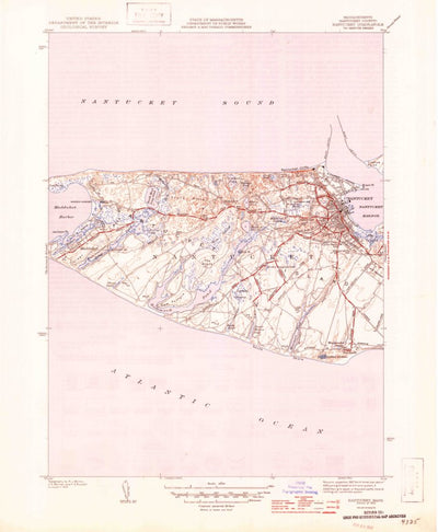 United States Geological Survey Nantucket, MA (1945, 31680-Scale) digital map