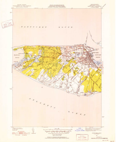 United States Geological Survey Nantucket, MA (1951, 31680-Scale) digital map