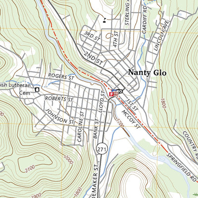 United States Geological Survey Nanty Glo, PA (2023, 24000-Scale) digital map