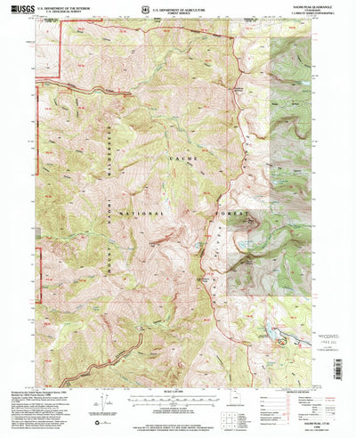 United States Geological Survey Naomi Peak, UT-ID (1998, 24000-Scale) digital map