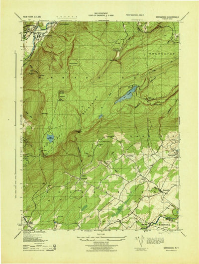 United States Geological Survey Napanoch, NY (1943, 31680-Scale) digital map