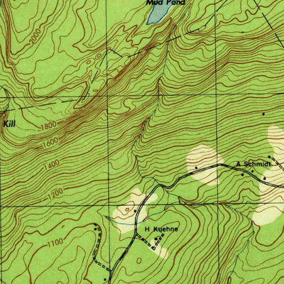 United States Geological Survey Napanoch, NY (1943, 31680-Scale) digital map