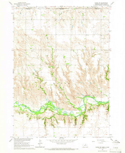 United States Geological Survey Naper NW, NE-SD (1964, 24000-Scale) digital map