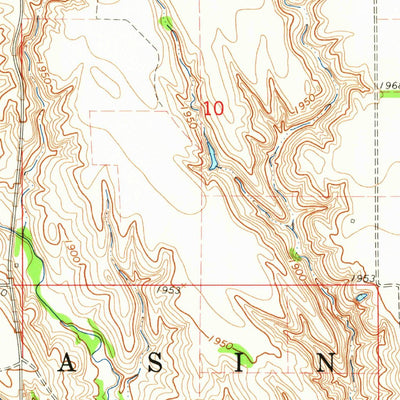 United States Geological Survey Naper NW, NE-SD (1964, 24000-Scale) digital map