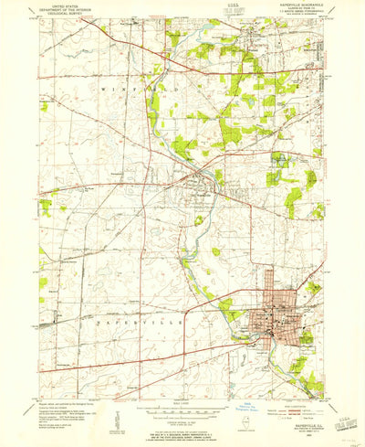 United States Geological Survey Naperville, IL (1953, 24000-Scale) digital map