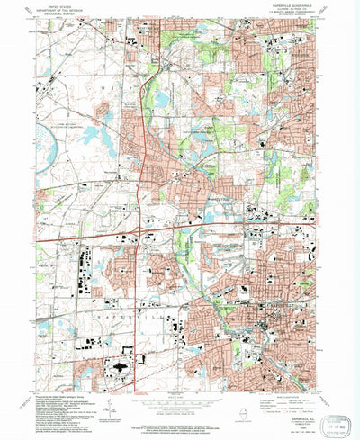 United States Geological Survey Naperville, IL (1993, 24000-Scale) digital map