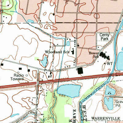 United States Geological Survey Naperville, IL (1993, 24000-Scale) digital map