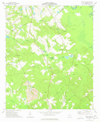 United States Geological Survey Napier Pond, GA (1973, 24000-Scale) digital map