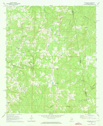 United States Geological Survey Napoleon, AL-GA (1969, 24000-Scale) digital map