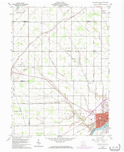 United States Geological Survey Napoleon West, OH (1959, 24000-Scale) digital map