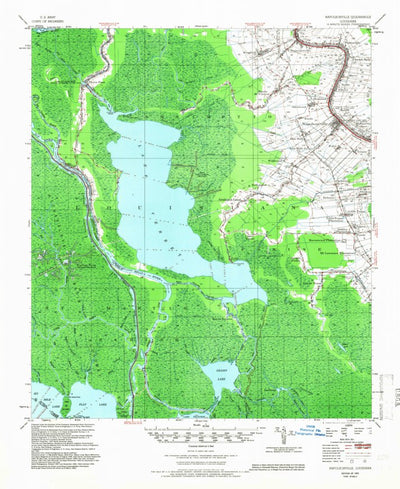United States Geological Survey Napoleonville, LA (1953, 62500-Scale) digital map