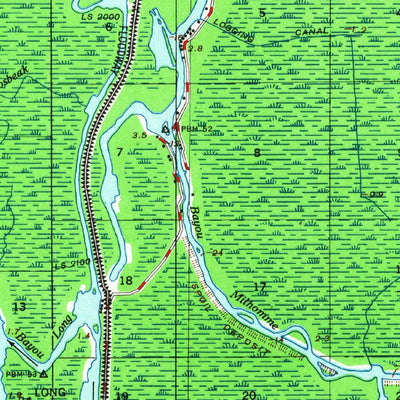 United States Geological Survey Napoleonville, LA (1953, 62500-Scale) digital map