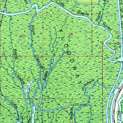 United States Geological Survey Napoleonville, LA (1967, 62500-Scale) digital map