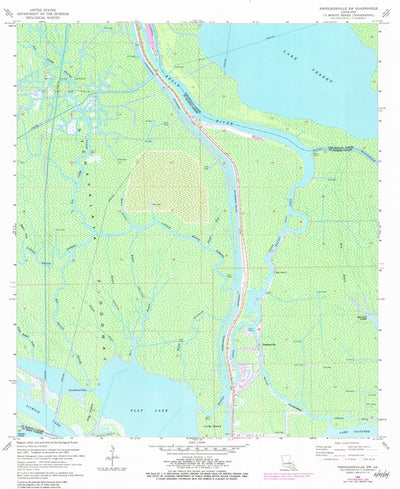 United States Geological Survey Napoleonville SW, LA (1966, 24000-Scale) digital map