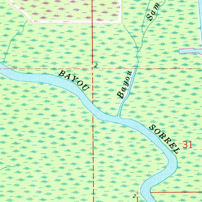 United States Geological Survey Napoleonville SW, LA (1966, 24000-Scale) digital map