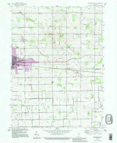 United States Geological Survey Nappanee East, IN (1992, 24000-Scale) digital map