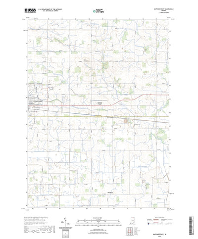 United States Geological Survey Nappanee East, IN (2022, 24000-Scale) digital map