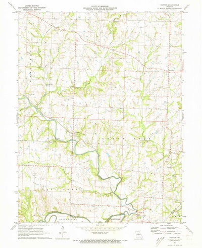 United States Geological Survey Napton, MO (1971, 24000-Scale) digital map