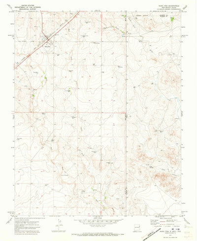 United States Geological Survey Nara Visa, NM-TX (1971, 24000-Scale) digital map
