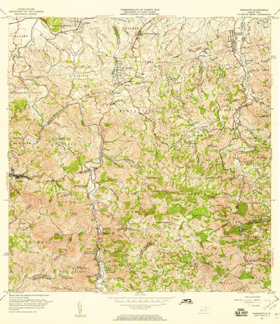 United States Geological Survey Naranjito, PR (1957, 20000-Scale) digital map