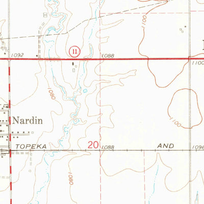 United States Geological Survey Nardin, OK (1968, 24000-Scale) digital map