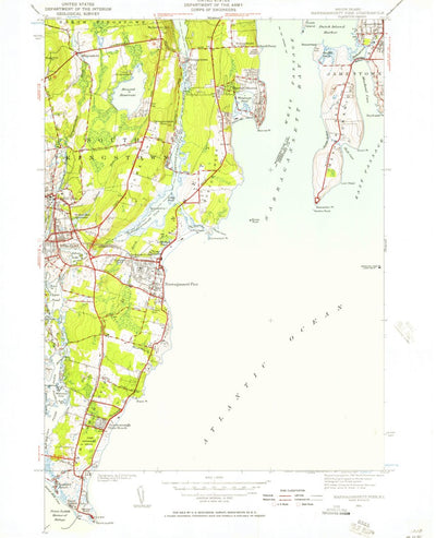 United States Geological Survey Narragansett Pier, RI (1942, 24000-Scale) digital map