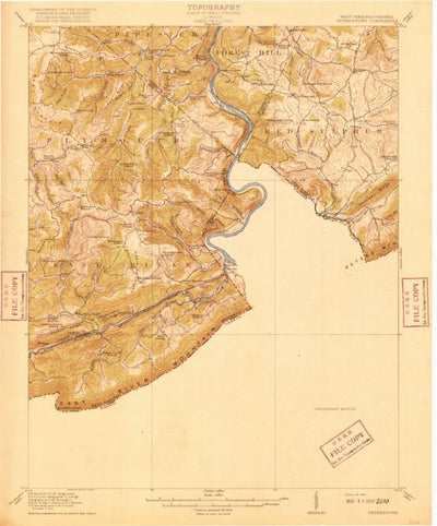 United States Geological Survey Narrows, VA-WV (1916, 62500-Scale) digital map