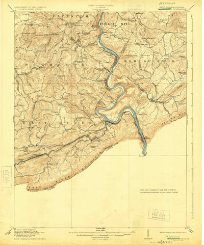 United States Geological Survey Narrows, VA-WV (1925, 62500-Scale) digital map