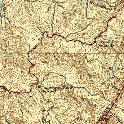 United States Geological Survey Narrows, VA-WV (1937, 62500-Scale) digital map