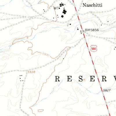 United States Geological Survey Naschitti, NM (1966, 24000-Scale) digital map