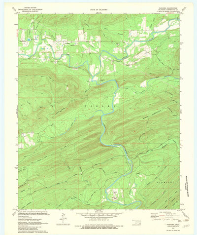 United States Geological Survey Nashoba, OK (1972, 24000-Scale) digital map