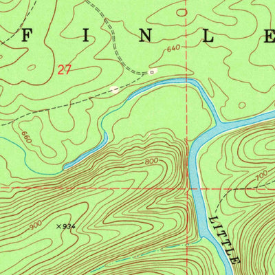 United States Geological Survey Nashoba, OK (1972, 24000-Scale) digital map