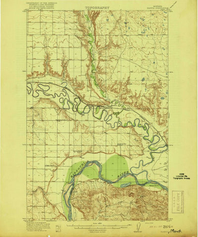 United States Geological Survey Nashua, MT (1916, 62500-Scale) digital map