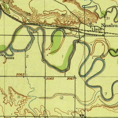United States Geological Survey Nashua, MT (1916, 62500-Scale) digital map