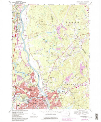 United States Geological Survey Nashua North, NH (1968, 24000-Scale) digital map
