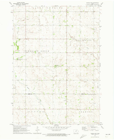 United States Geological Survey Nashua NW, IA (1971, 24000-Scale) digital map