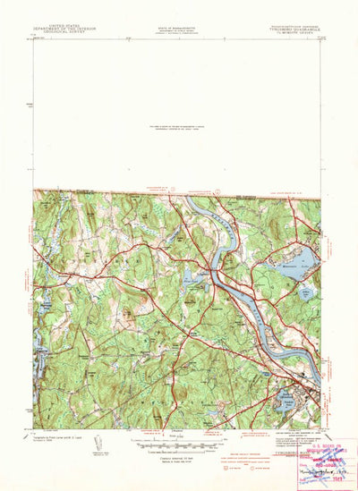 United States Geological Survey Nashua South, NH-MA (1942, 31680-Scale) digital map