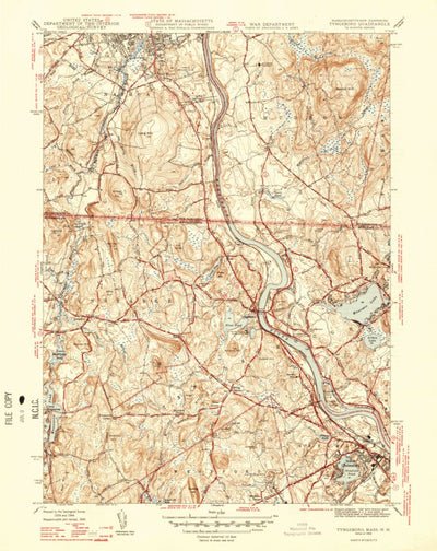 United States Geological Survey Nashua South, NH-MA (1946, 31680-Scale) digital map