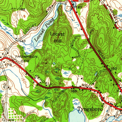 United States Geological Survey Nashua South, NH-MA (1950, 24000-Scale) digital map