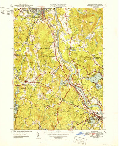 United States Geological Survey Nashua South, NH-MA (1950, 31680-Scale) digital map