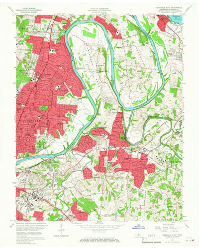 United States Geological Survey Nashville East, TN (1957, 24000-Scale) digital map