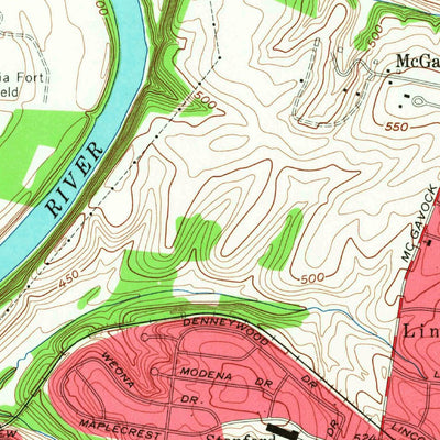 United States Geological Survey Nashville East, TN (1957, 24000-Scale) digital map