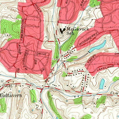 United States Geological Survey Nashville East, TN (1957, 24000-Scale) digital map
