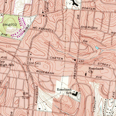 United States Geological Survey Nashville East, TN (1968, 24000-Scale) digital map