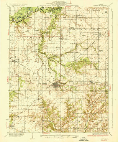 United States Geological Survey Nashville, IL (1936, 62500-Scale) digital map