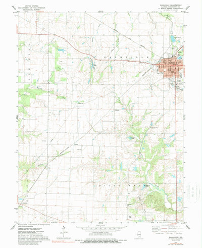 United States Geological Survey Nashville, IL (1974, 24000-Scale) digital map