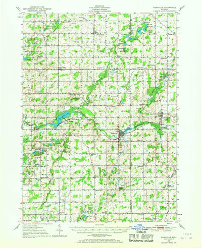 United States Geological Survey Nashville, MI (1950, 62500-Scale) digital map