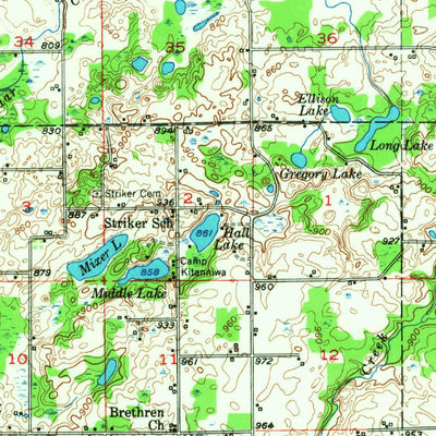 United States Geological Survey Nashville, MI (1950, 62500-Scale) digital map