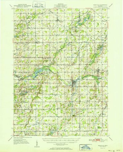 United States Geological Survey Nashville, MI (1951, 62500-Scale) digital map