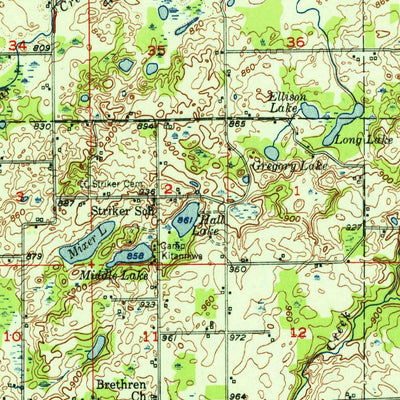 United States Geological Survey Nashville, MI (1951, 62500-Scale) digital map